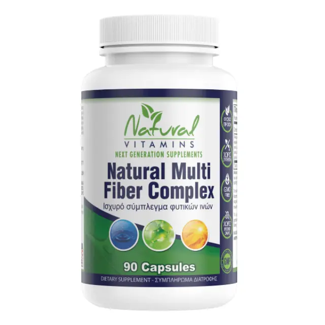 Natural Vitamins Natural Multi Fiber Complex, Ισχυρό Σύμπλεγμα Φυτικών Ινών 90caps