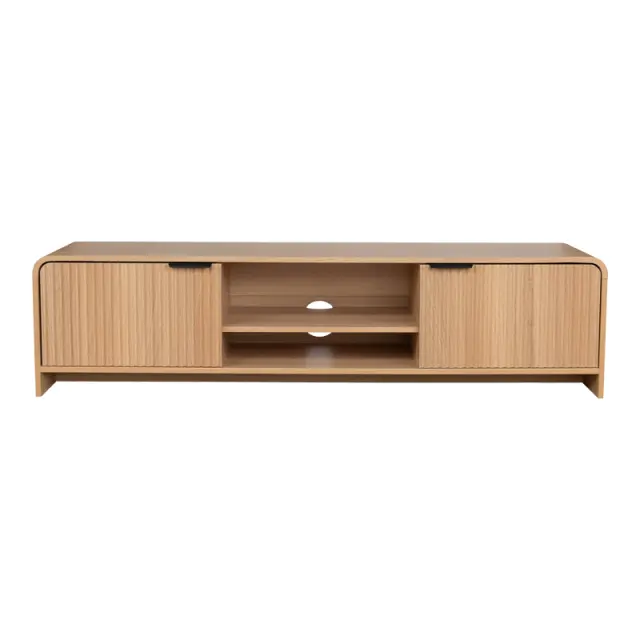 Έπιπλο τηλεόρασης Anfen pakoworld mdf σε φυσική απόχρωση 160x39x40,5εκ 3
