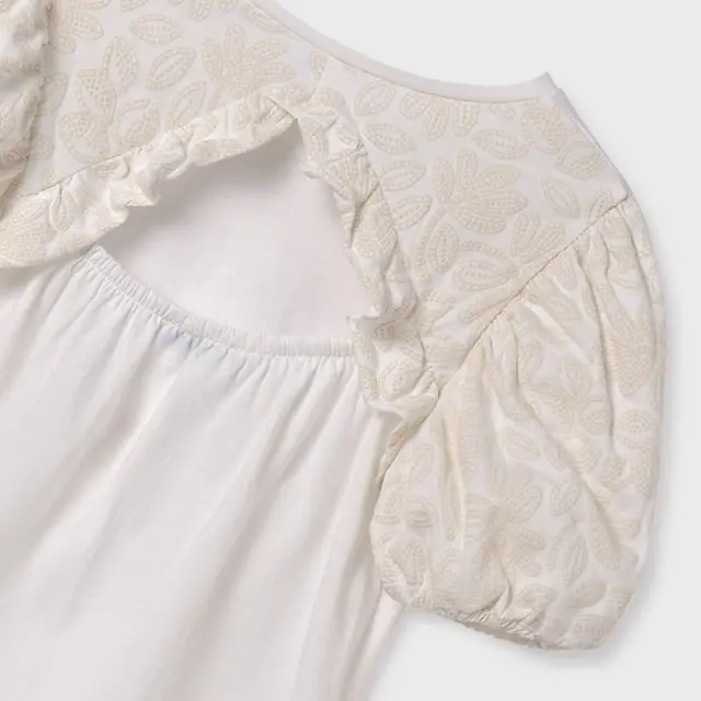 Junior 10 έως 18 ετών Μπλούζα φουσκωτά μανίκια Better Cotton εκρού - 10Ε 2