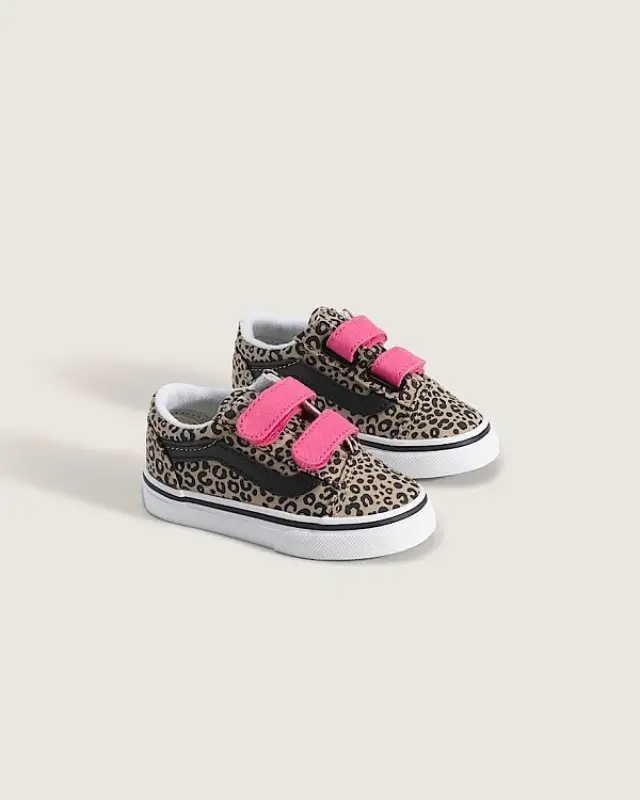Βρεφικό Παπούτσι για Κορίτσι Vans Old Skool V Leopard Pop Incense/Pink Velvet (Μεγέθη 20-26) ΠΟΛΥΧΡΩΜΟ