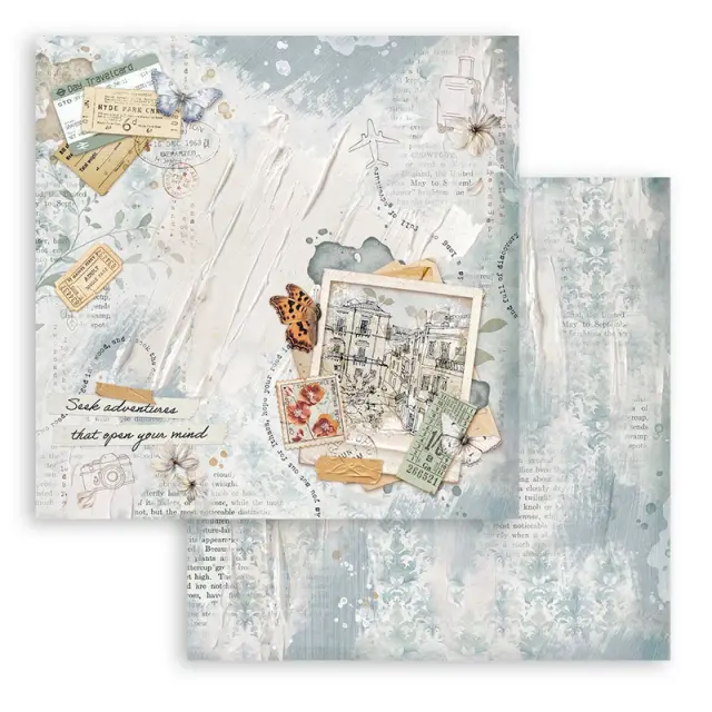 Χαρτιά scrapbooking 10τεμ, 20.3×20.3cm Stamperia, Secret Diary 3