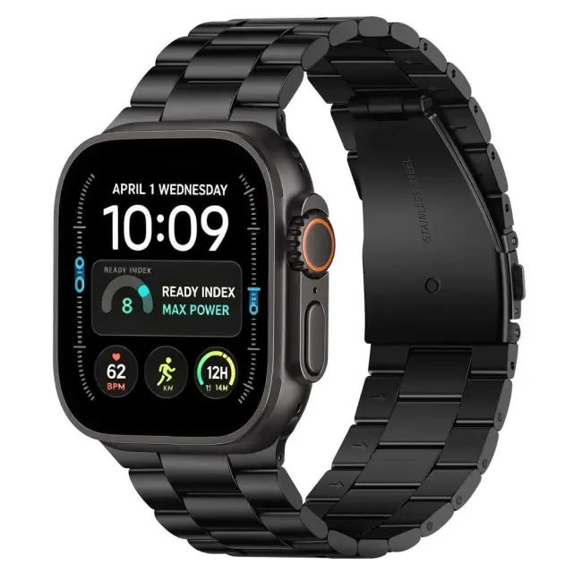 Tech-protect Stainless Apple Watch 8 / 9 / 10 / 11 / 12 / Se / Ultra (44 / 45 / 46 / 49 Mm) Black