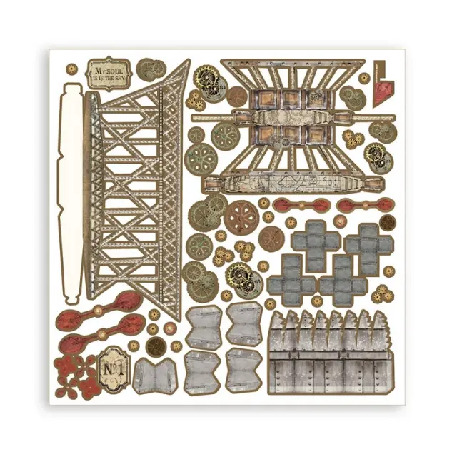 Κιτ κατασκευής vintage αεροπλάνου 3D Paper Kit - Sir Vagabond Aviator 3