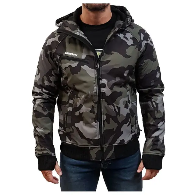Emerson Men's Soft Shell Ribbed Jacket (212.EM11.40-BD PR229 CAMO) - Παραλλαγή - S