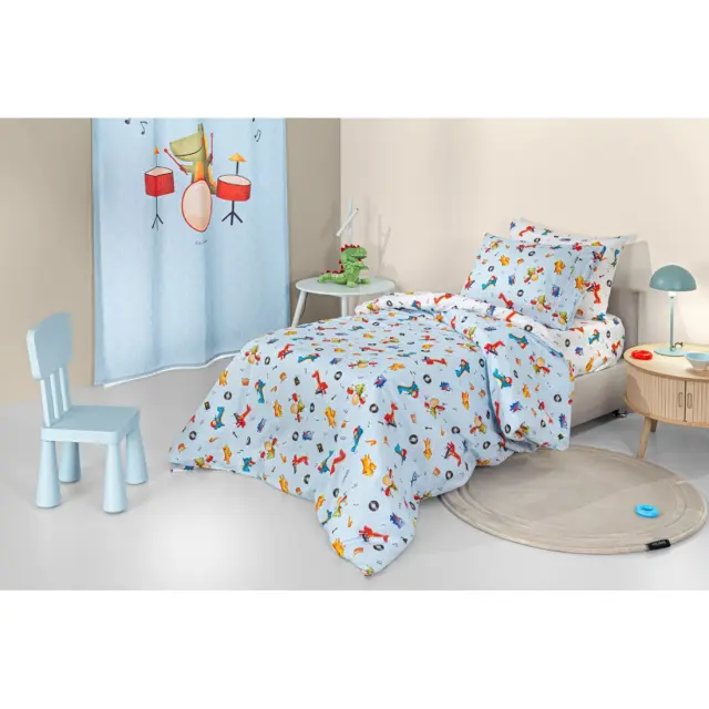 Σετ Παιδικά Σεντόνια Μονά 3 Τεμαχίων Guy Laroche Band Sky 165x250