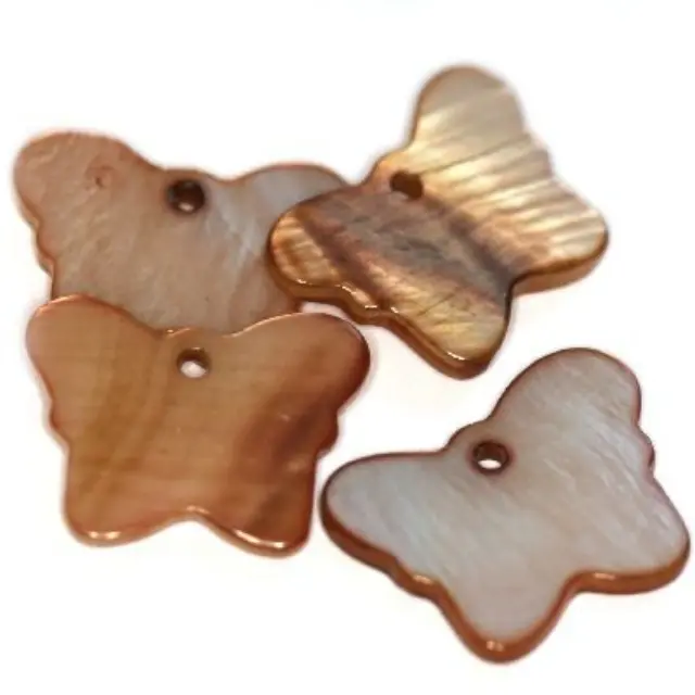 Mother of Pearl Πεταλούδες Brown 10x19mm - 10τεμ