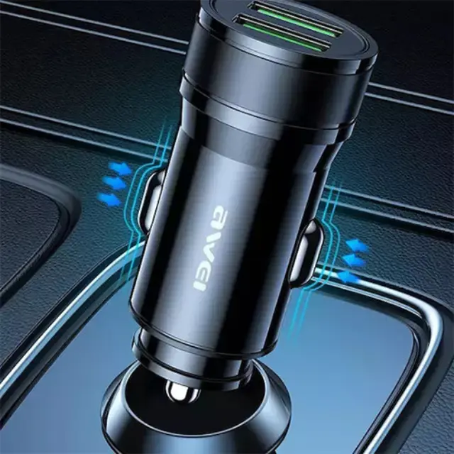 Awei C-830 Φορτιστής Αυτοκινήτου 2.4A με Θύρες: 2xUSB Μαύρο Χρώμα 3