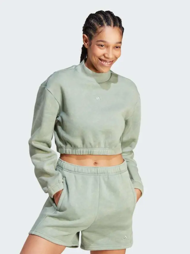 Adidas ALL SZN Cropped Silver Green IL3263 - XS