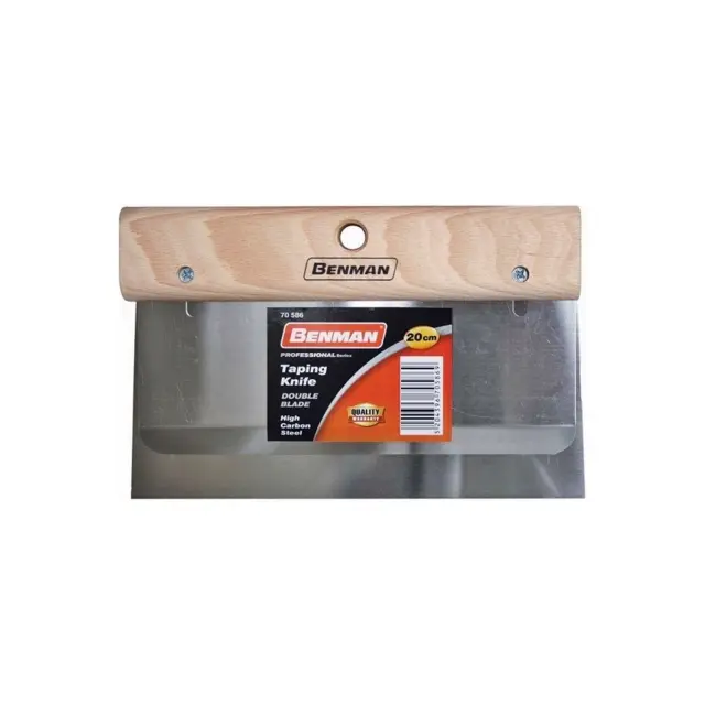 Benman 70586 - Σπάτουλα Διπλή Inox 200mm με Ξύλινη Λαβή