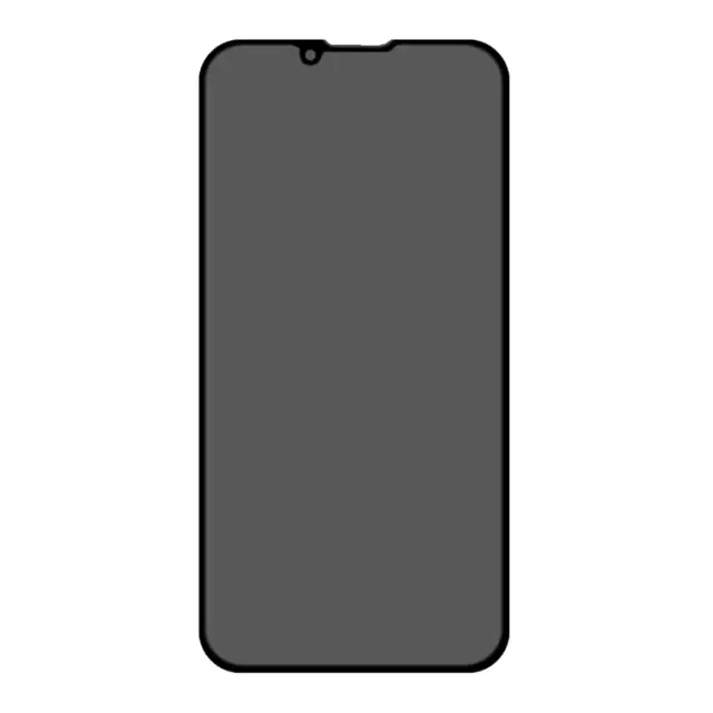 Privacy Tempered Glass για iPhone 13/13 Pro/14/16E/17E -Φιμέ Μαύρο Full Cover OEM