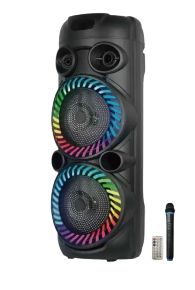 Arrango Φορητό Ηχείο Bluetooth με ενσύρματο μικρόφωνο και λειτουργία καραόκε Μαύρο AC49463