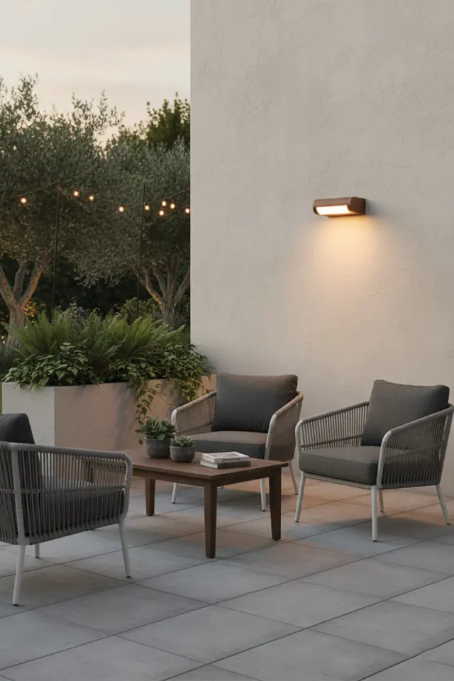 LED Απλίκα Τοίχου Εξωτερικού Χώρου Shade Rust Brown 12W 3000K IP65 Καφέ Σκουριά 2