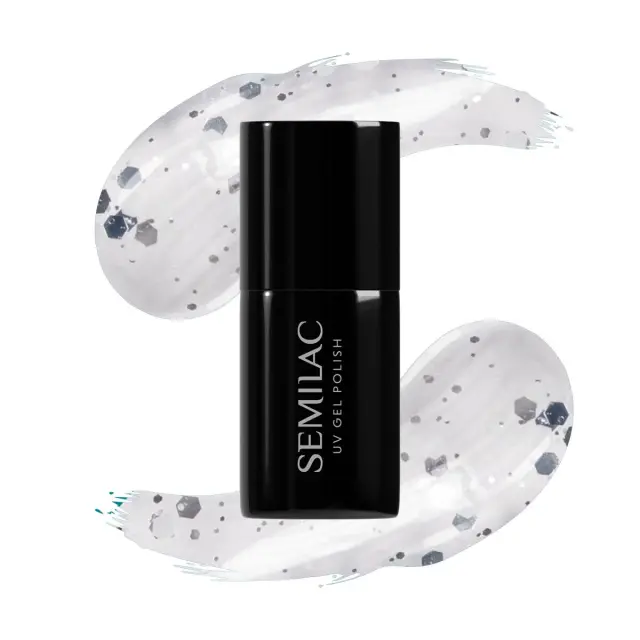 Semilac Ημιμόνιμο Βερνίκι 924 Silver & White Drops 7ml