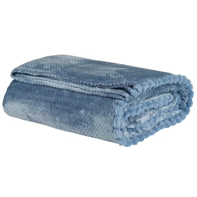 Κουβέρτα 220x240 Υπέρδιπλη 330gsm Das Home 1186 Dusty Blue 100% Πολυέστερ 2