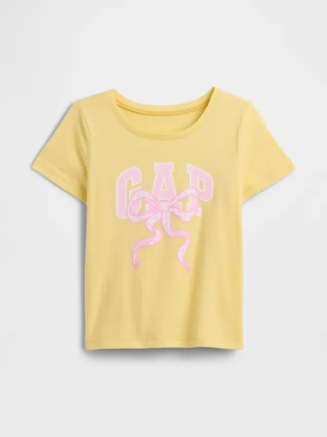 babyGap Logo Μπλούζα Spring yellow bow