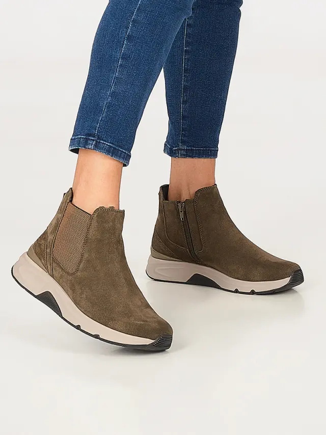 Gabor Μποτάκια Γυναικείο δέρμα Nubuck Πράσινο GAB/96881 33-OLIV 2