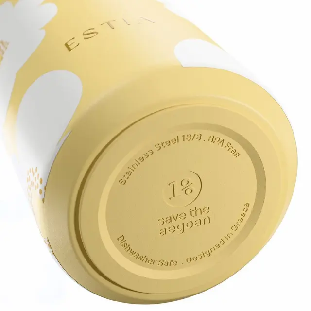 Estia Save The Aegean Flow Θερμός Yellow Daisy 500ml 2