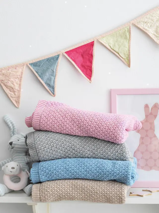Palamaiki Τμχ Κουβέρτα Πλεκτή 75X110 Αγκαλιάς KNITTED SIA MINT