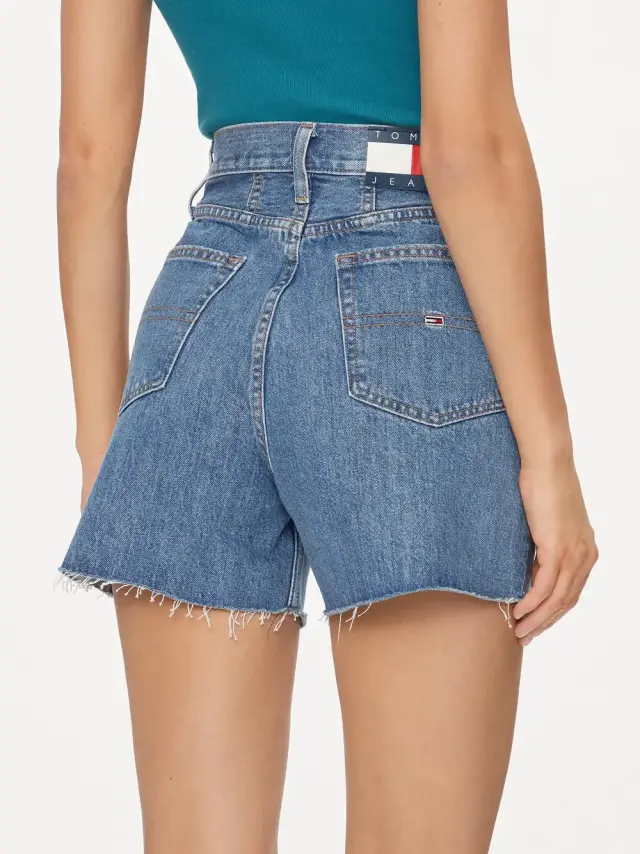 Tommy Hilfiger - Γυναικείο Τζιν Σορτς Uh Mom Fit DW0DW17646-1A5 Μπλε - W27- S 2