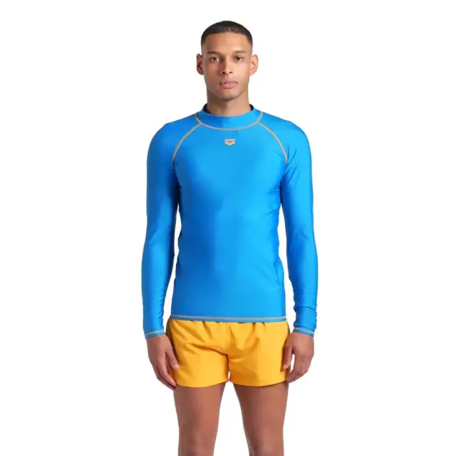 Arena Men's Rash Vest Longsleeve Graphic UV Protection Tee Μπλε 006291-800 (Arena)