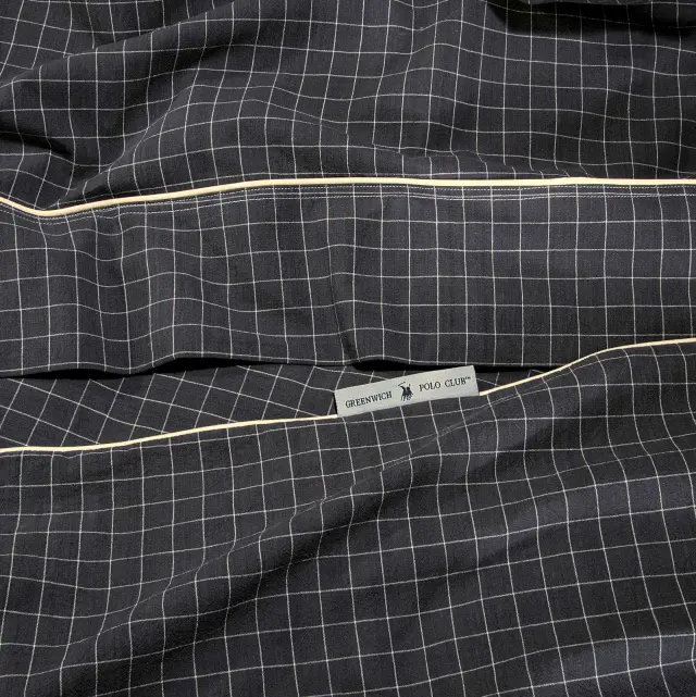 Σετ Σεντόνια 250x270 King Size Essential Greenwich Polo Club 2297 Black 100% βαμβακερόΧωρίς Λάστιχο 3