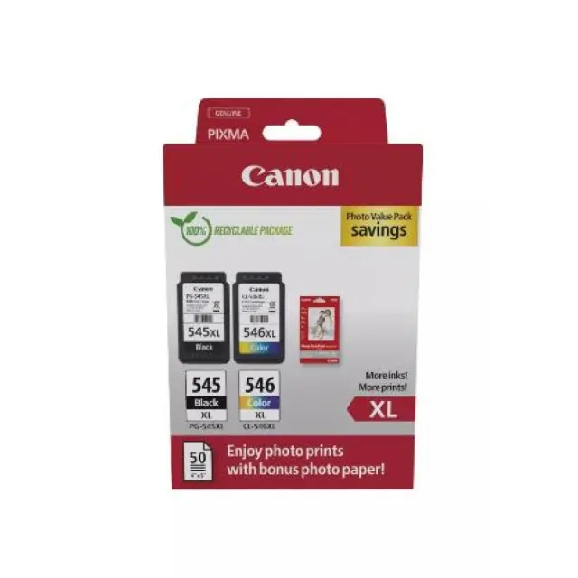 Canon Μελάνι Inkjet PG-545XL/CL-546XL Photo Value (8286B011) (CANPG-545XLPV)
