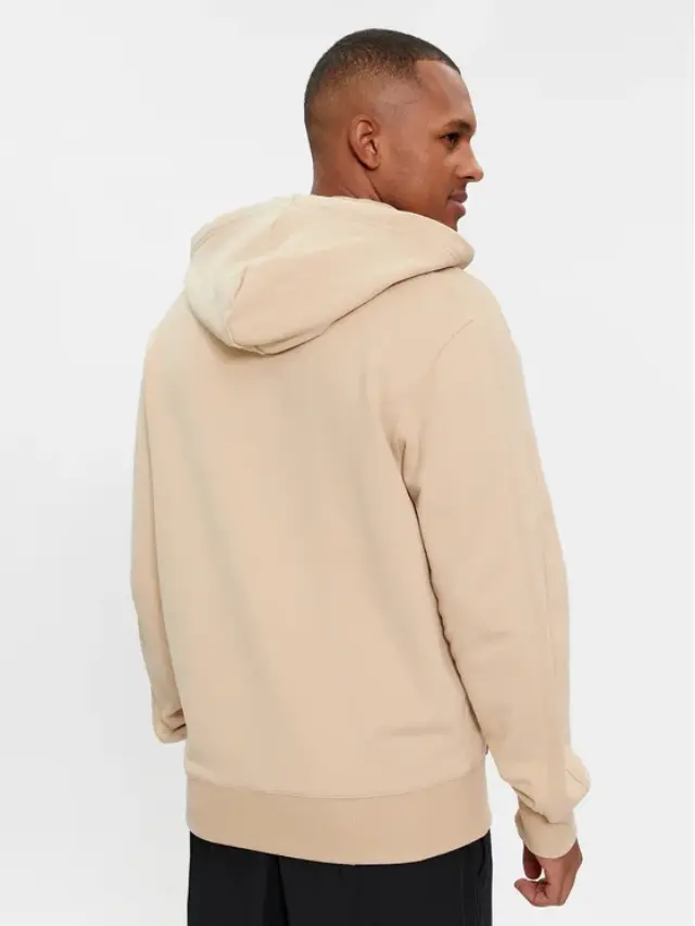 Calvin Klein - Ανδρική Ζακέτα Badge HWK Zip-Through με Φερμουάρ και Κουκούλα Regular Fit J30J324956-ΑΑΤ Μπεζ 3