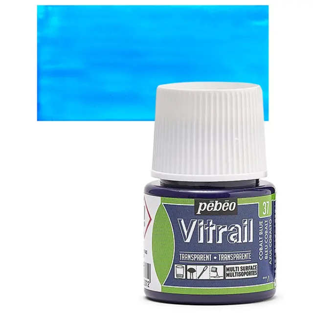 Pebeo Vitrail Διάφανο Σμάλτο - 37 Cobalt Blue - 45ml
