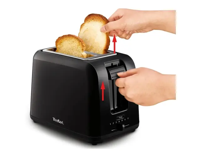 Φρυγανιέρα Tefal Vita TT1A1830 με ισχύ 800W και χωρητικότητα 2 φέτες ψωμιού - Black TT1A1830