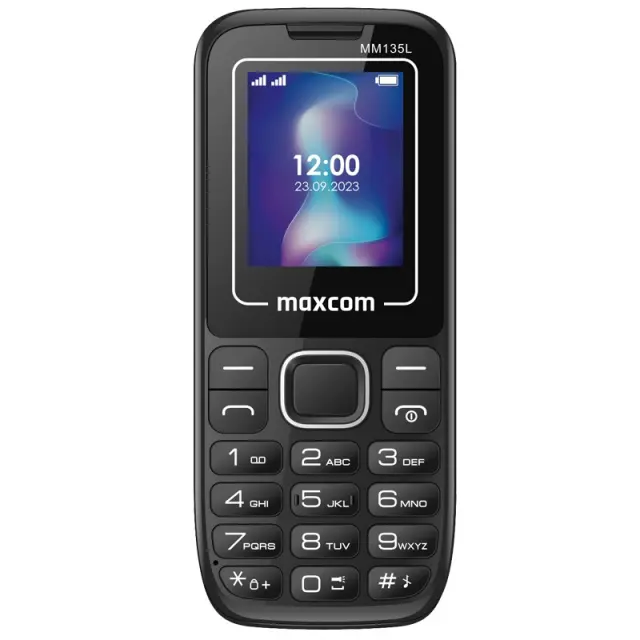 Maxcom MM135 Light (Dual Sim) 1,77" με Bluetooth, Φακό, Ανοιχτή Ακρόαση και Ραδιόφωνο Μόνο με Καλώδιο Φόρτισης Μαύρο - Μπλε