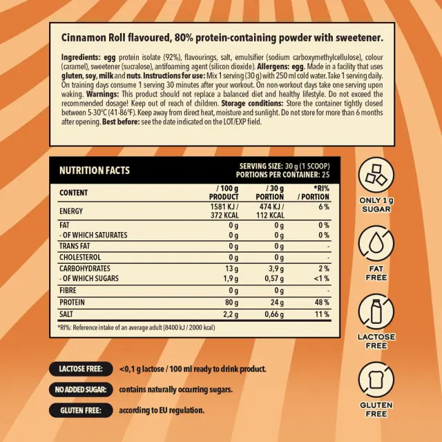 Nanosupps Egg White Protein Cinnamon Roll, 750 g 2