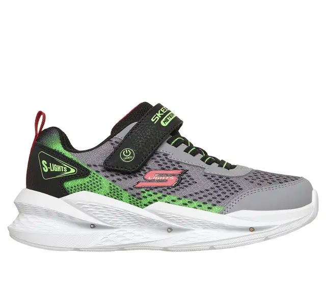 Skechers S Lights: Meteor-Lights 2.0 παιδικά αθλητικά παπούτσια για αγόρι 401490LC_GYBK-1