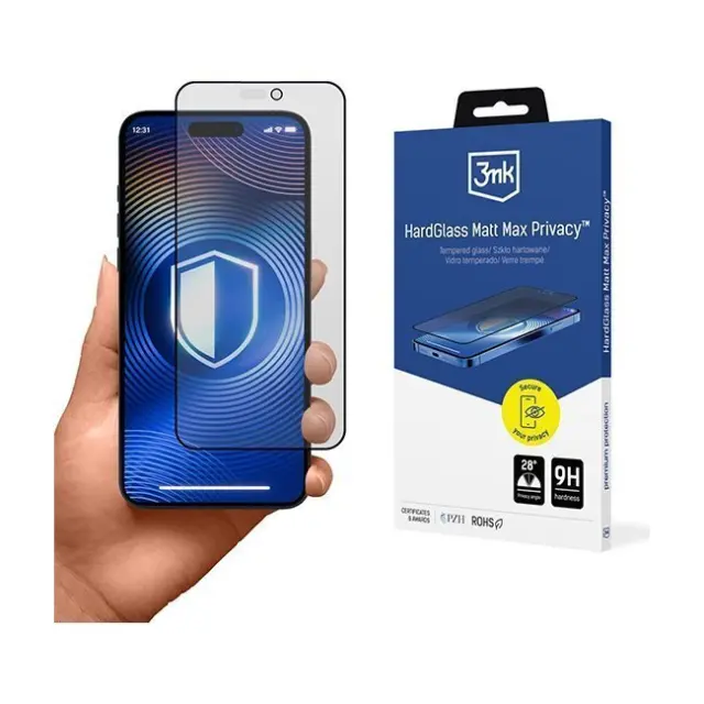 3mk Screen Protection HardGlass Matt Max Privacy Apple iPhone 15/16