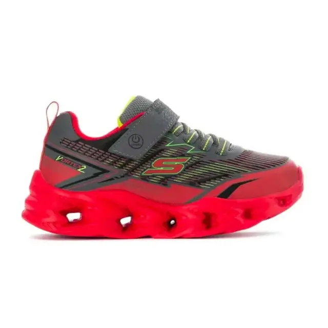 Skechers Boy's S Lights Vortex 2.0 Veltrox Γκρι - Κόκκινο 400605L-RDCC (Skechers)