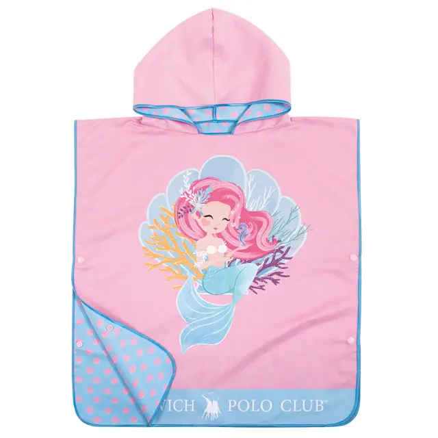 Πόντσο Παιδικό 50x115 2 Οψεων Greenwich Polo Club 4041 Pink 100% Microfiber