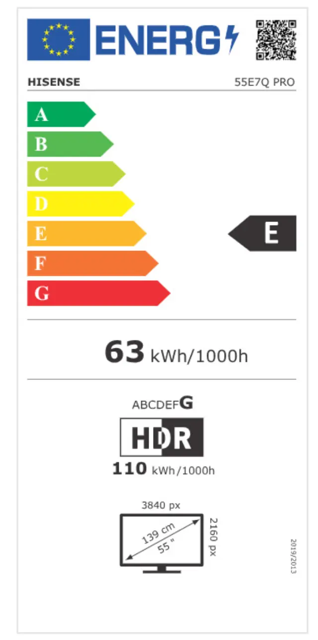 Hisense Smart Τηλεόραση 55" 4K UHD QLED E7Q Pro HDR (2025) 55E7Q Pro 2