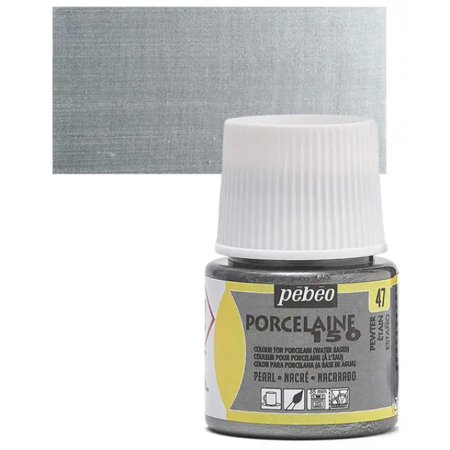 Pebeo Porcelaine 150 Σμάλτο - 47 Pewter (O) - 45ml