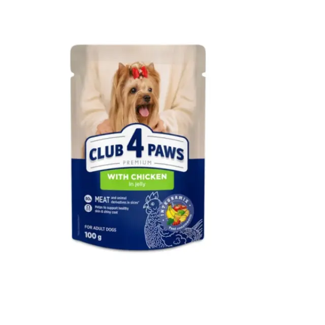 Club 4 Paws Adult Small Breeds Κοτόπουλο Σε Ζελέ 100gr