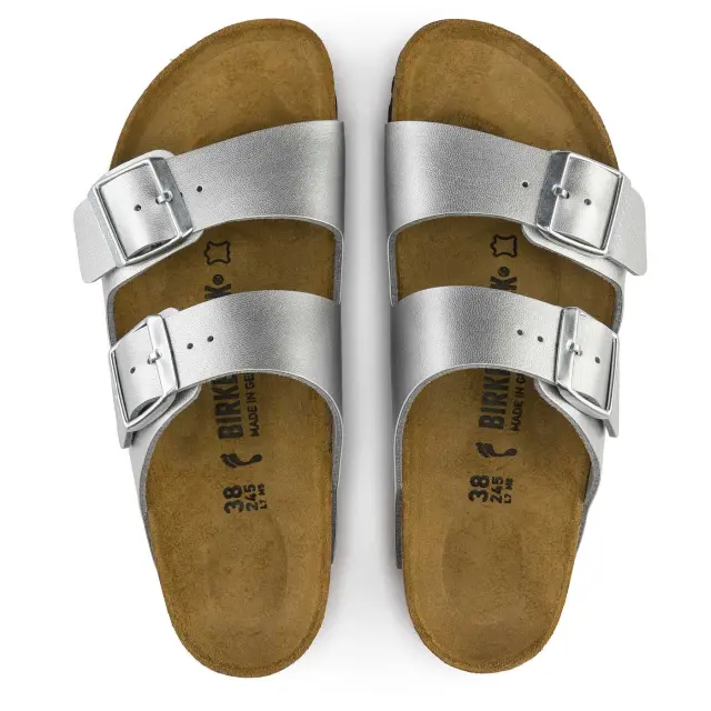 Γυναικεία Ανατομικά Σανδάλια Birkenstock Arizona Bs 1012283 Ασημί Narrow Fit Ασημί - 37 3