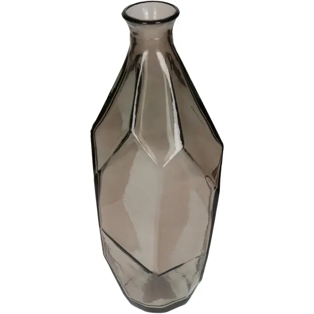 Βάζο Καφέ Ανακυκλωμένο Γυαλί 13x13x31cm