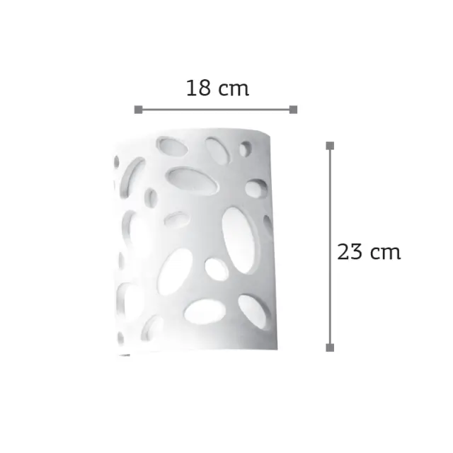 InLight Επιτοίχιο φωτιστικό λευκό από γύψο 1XE14 D:18cm (43343) 2