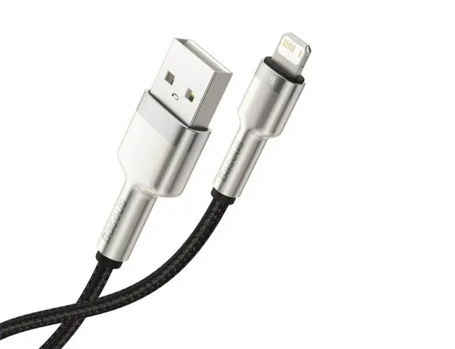 Baseus USB cable for Lightning Baseus Cafule, 2.4A, 1m Black (CALJK-A01) (BASCALJK-A01) 3