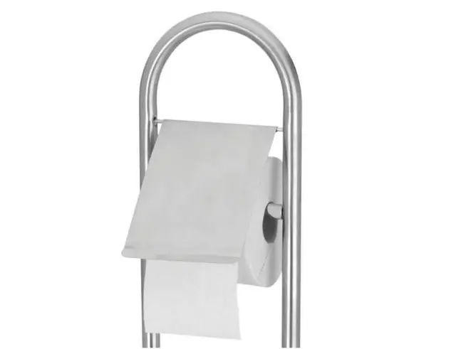 Βάση Χαρτιού Τουαλέτας Με Πιγκάλ Bathroom Solutions, με διαστάσεις 22.3x10.4x80cm - Ασημί C80820070 2