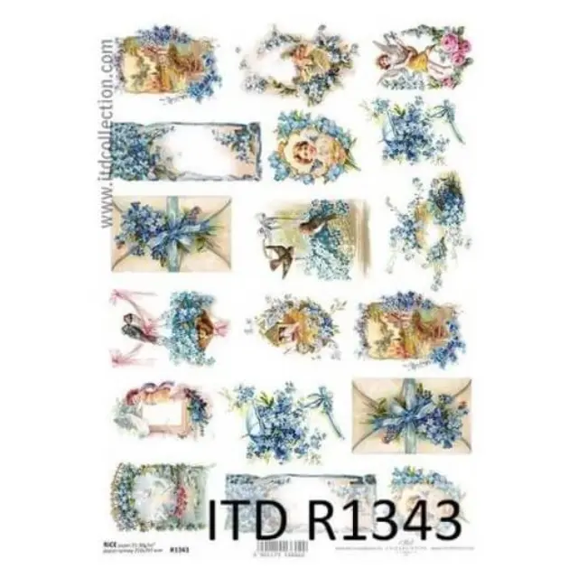 Ριζόχαρτο ντεκουπάζ ITD, 21x29cm, Πασχαλιές, R1343