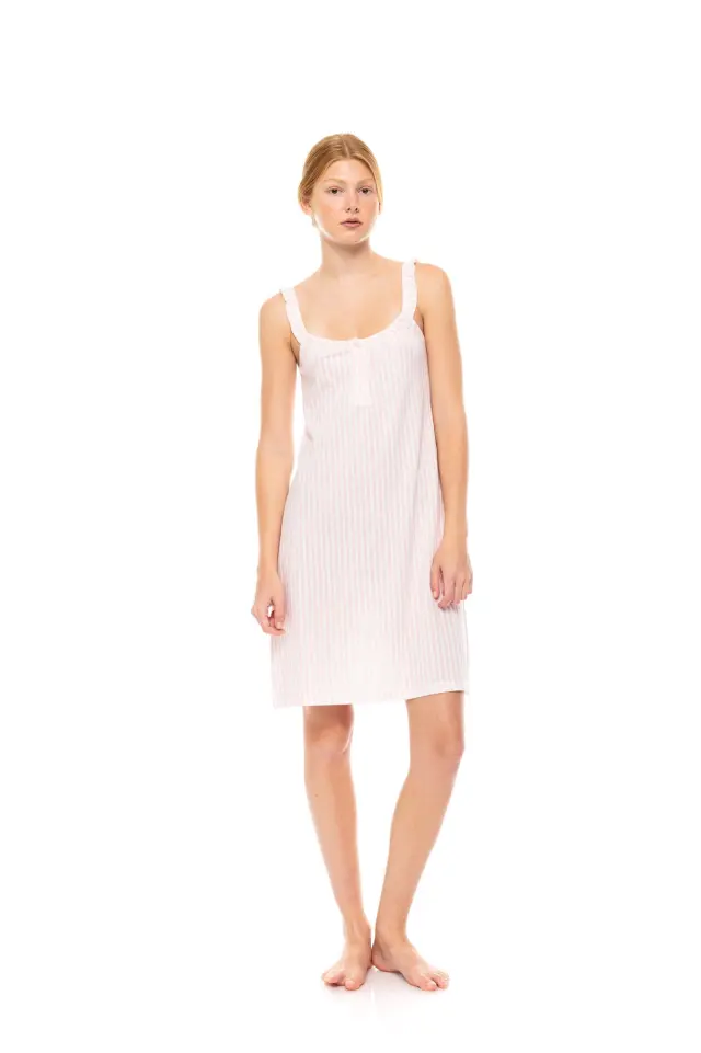 S1443 - Type - NIGHTGOWN SOFT PINK STRIPE