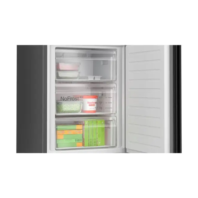 Bosch KGN392XCF Ψυγειοκαταψύκτης 363lt Total NoFrost Υ203xΠ60xΒ66εκ. Μαύρος 2