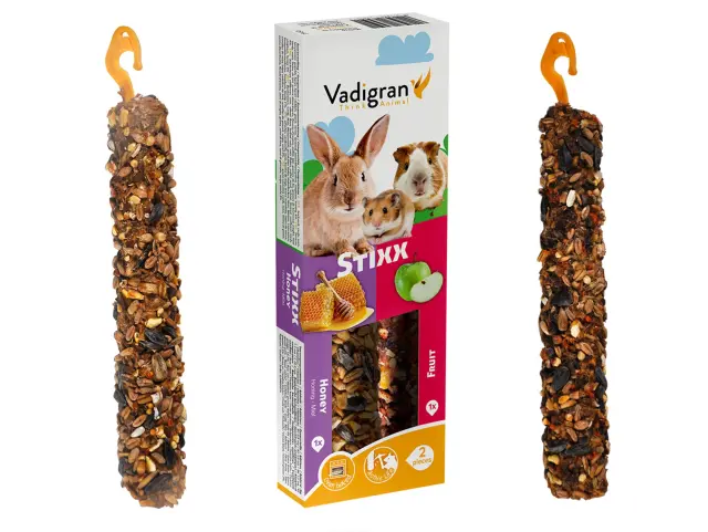 Vadigran Stixx Rodents Honey & Fruit Στικς για Μικρά Τρωκτικά με Μέλι & Φρούτα 2τμχ 120gr 3