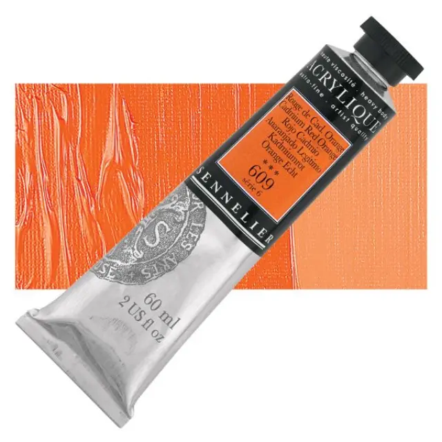 Ακρυλικό Sennelier Extra Fine - 609 Cadmium Red Orange S6 - 60ml