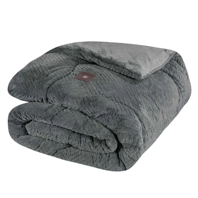 Κουβερτοπάπλωμα 240x250 King Size 770gsm Essential Greenwich Polo Club 3954 Grey 100% Πολυέστερ 3