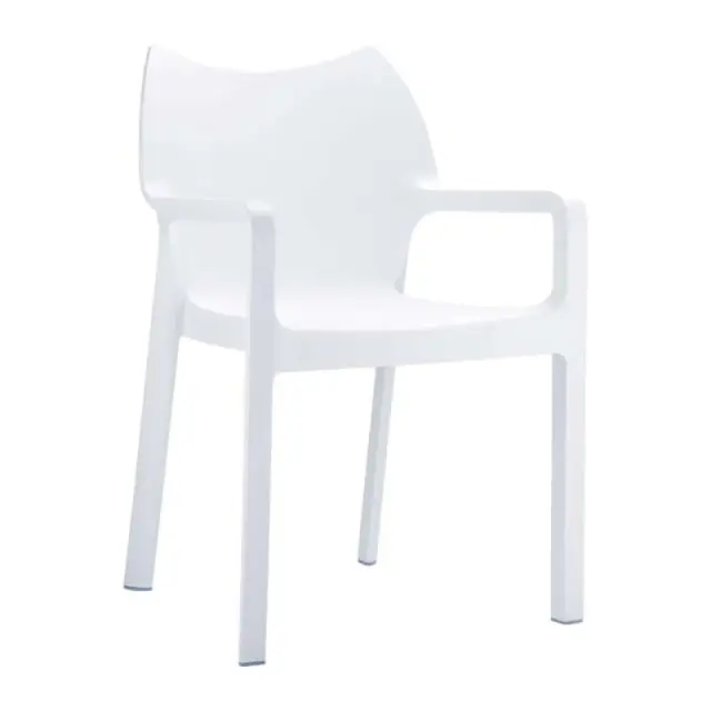 Πολυθρόνα Στοιβαζόμενη DIVA Λευκό PP 57x53x84cm